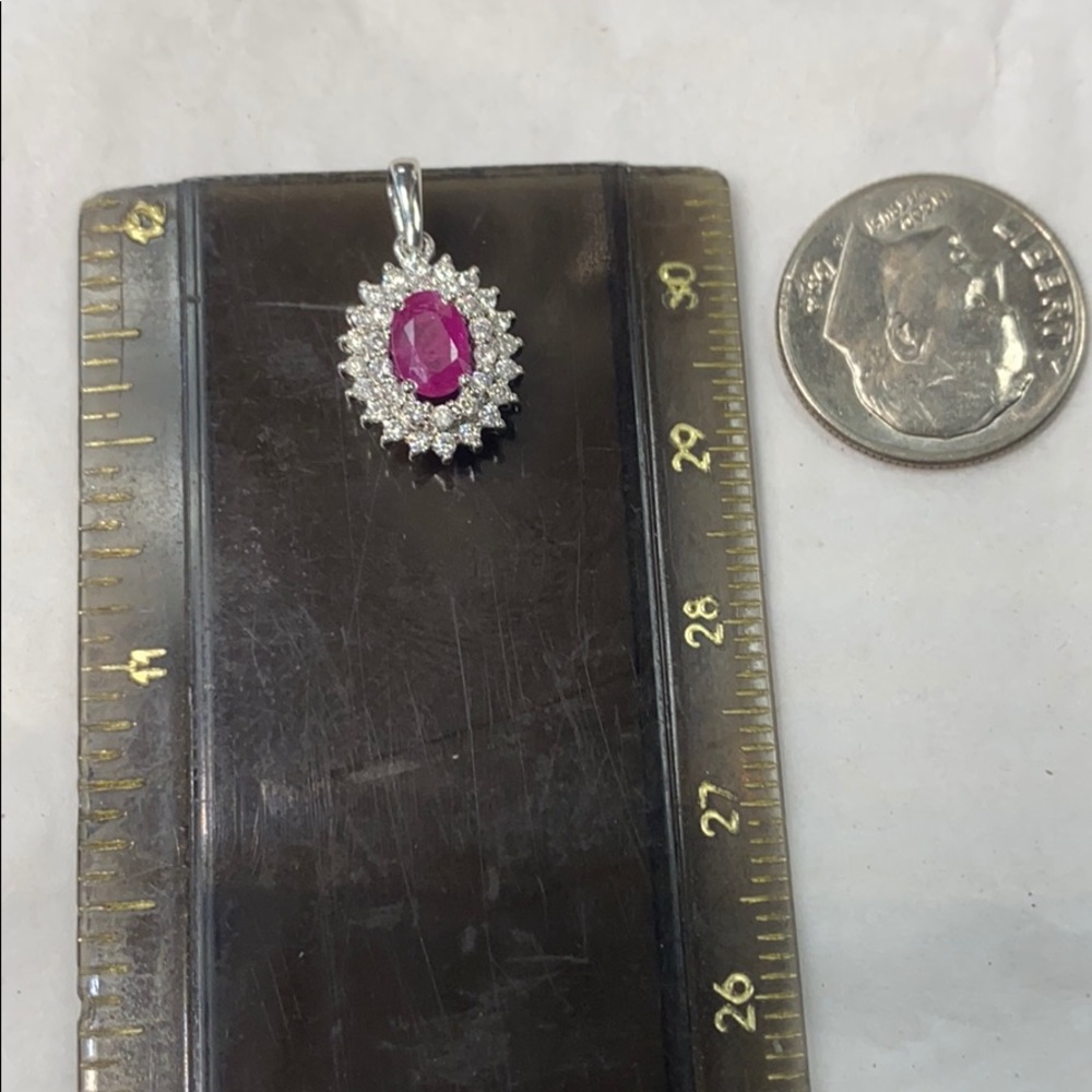 New 14k Solid Gold Diamonds Ruby Set - image 6